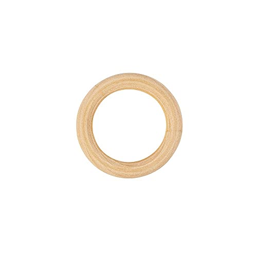 Ideen mit Herz Hochwertige Holzringe zum Basteln | 10 Stück | Ø 5 cm | Stärke: 8 mm | naturfarben