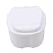 HELPFLOWER Denture Bath Box Cup, Complete Clean Care for Dentures, Clear Braces, Mouth Guard, Night Guard & Retainers,Traveling