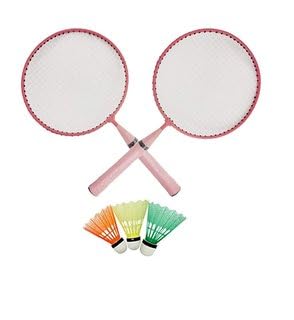 TRICONE Kid Children Junior Badminton Rackets Set of 2, Nylon Alloy Badminton Racket Racquet for Kids Children Juniors Adult with Shuttlecock BM23-picture-35
