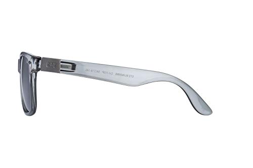 Caterpillar Óculos de Sol Blinding Polarizados Quadrados, Cinza Transparente, 54 mm