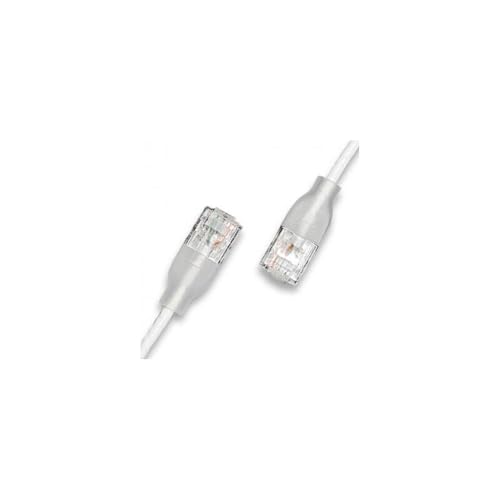 Wantec Câble réseau CAT6a - Longueur : 2 m - Diamètre : 2,8 mm - Blanc