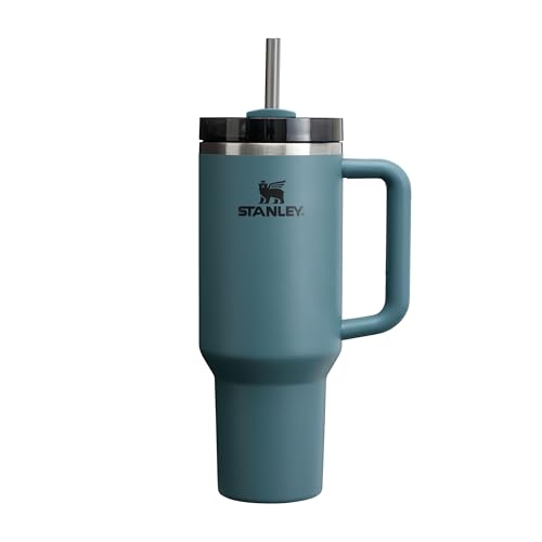 STANLEY 1913 Quencher H2.0 Flowstate Trinkflasche Mit Strohhalm 1.2L - Thermobecher Kühlt Bis 11 Stunden, 48 Stunden Eisgekühlt - Spülmaschinenfest - Thermosflasche BPA Frei Edelstahl - Blue Spruce