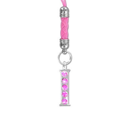 Reiko CHM-IPK Pink Universal Diamond Letter Charm - 1 Pack - Retail Packaging - I