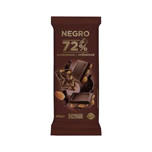 Chocolate negro 72% de cacao Hacendado con almendras enteras Tableta 200 g Pack 2