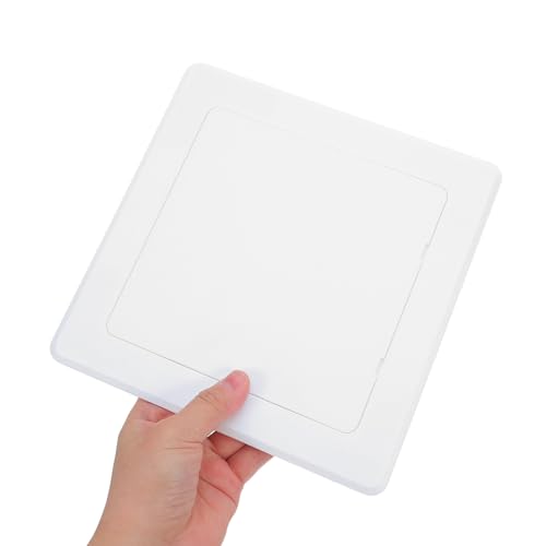 Panel de acceso autoadhesivo 200x200 mm blanco en plástico abs resistente para pared 5