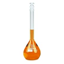 VEE GEE Scientific 2306A-250 Borosilicate Glass SIBATA Class A Volumetric Flasks, Ground Stopper, 250 mL Capacity Pack of 4