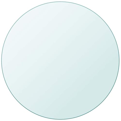 vidaXL Dessus de Table Ronde Verre Trempé 800 mm Plateau de Table Meuble