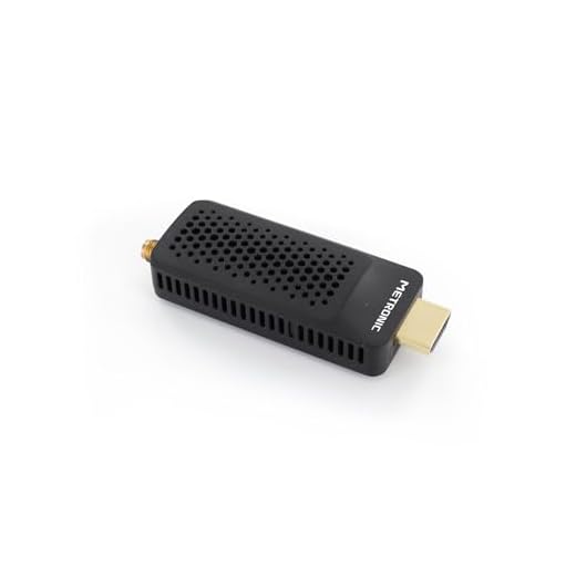 Metronic 441646 - Décodeur Tuner récepteur TNT DVB-T, Compatible DVB-T2 dongle Stick Compact, HEVC, EPG, 1080i, HDMI, Port USB 2.0, Touche SOS
