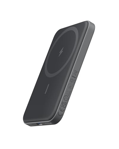 Anker 621 Magnetic Power Bank Magsafe(MagGo), Magnetico da 5000 mAh con Cavo USB-C, Compatibile Solo con iPhone 17 Pro Max/Serie 16-12(Nero)