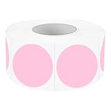 YEGAWEN Removable Labels, 1 Inch Colored Dot Stickers, Waterproof Circle Color Labels, Writable Garage Sale Stickers, Suitable for Laser and Inkjet Printable (500Pcs, Pink)