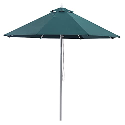 Parasol de rond haut de gamme en aluminium et sa toile verte résistante de 8,2 pieds
