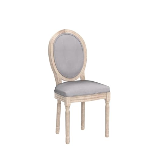 Image of French Dining Chair Set of 2,Upholstered Farmhouse Dining Chairs with Solid Wood Frame and Tufted Fabric,Rubber Wood Mid Century Modern Dining Chairs for Dining Room,Living Room, Kitchen,Restaurant