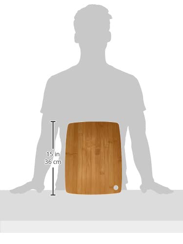 Fackelmann Tropical Chopping Board Bamboo Chopping Board with Toucan Engraving Breakfast or Bread Board Break-Proof and Cut-Resistant Wood Board (Colour: Brown) Quantity: 1 Piece