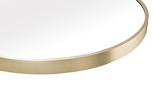 Frameworks 24" Deluxe Contemporary Brass Gold Circular Aluminum Mirror #TOP6