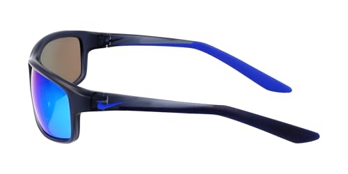 Image of Nike Rabid-22-M DV2153 021 Sunglasses Matte Dark Grey /Blue Mirror 62mm