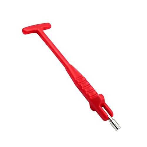 KPFILEH Car Tire Valve Stem Puller/Installer Tool with T Handle No Scratch Car Valve Stem Remover Extender Adapter Replacement Universal Car Tire Valve Stem Removal and Installation Repair Tool(Red)