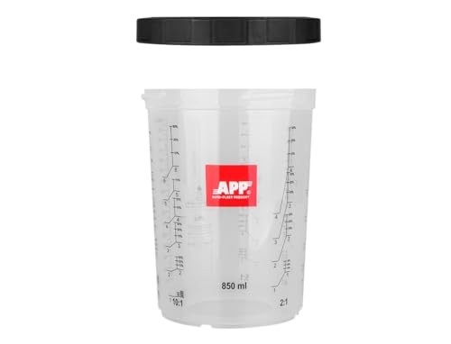 Filtre 125 µm pour pistolet peinture avec godet rigide gradué et kit FPS 850 ML carrosserie