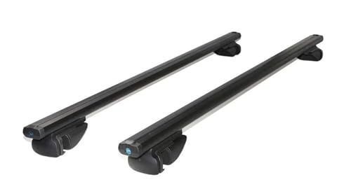 Barras Transversales Portaequipajes para Techo De Camión 1 Juego De 2 Piezas, Portaequipajes Riel Camión Marco Bicicleta con Bloqueo Aleación Aluminio Caja Súper Aluminio Coche Barras Techo(Negro)