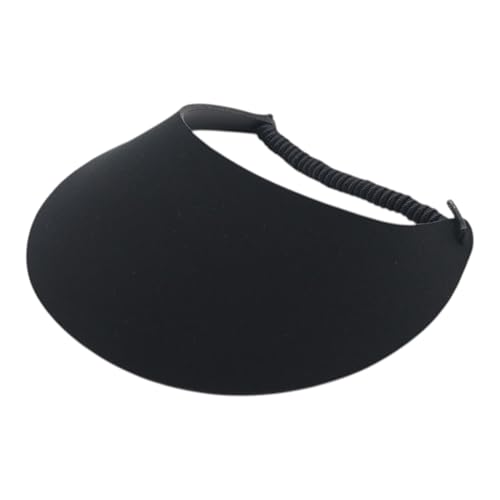 MG Womens Cotton Solid String Sun Visor Hat One Size Black