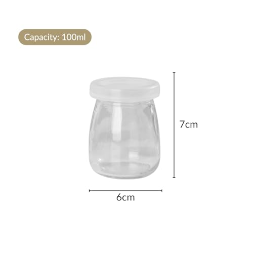 Image of Nestasia Small Glass Jar with Lid Set of 16 (100ml Each), Transparent Seasoning Glass Containers for Kitchen Storage Pantry, Spices, Salt, Pepper, Herbs or Chilly Flakes