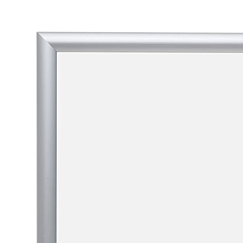 Snapezo Poster Frame 22X28 Inches, Silver 1 Inch Aluminum Profile, Front-Loading Snap Frame, Wall Mounting, Sleek Series #TOP7