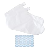 FSSTUD 200 Stück transparente Kunststoff-Fußbeutel, Paraffinwachs, Badeeinlagen, Fußabdeckungen, Fußmaske, feuchtigkeitsspendende Socken, Pedikürebeutel für heiße Spa-Wachsbehandlung