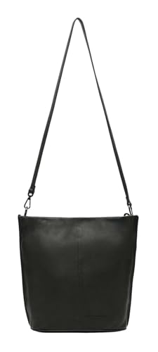 LIEBESKIND BERLIN Leder Schultertasche Hera Sheep Natural Hobo Bag Black schwarz