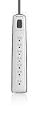 Belkin 7-Outlet AV Power Strip Surge Protector with 8-Foot Power Cord, 2000 Joules (BSV701-08-WM)