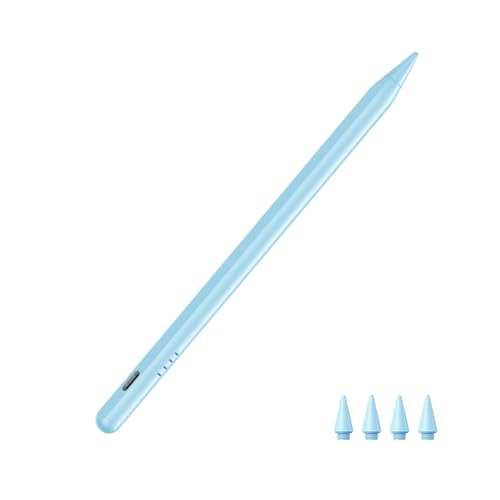 iPad Pencil, lápiz para i Pad (2018-2025) alta sensibilidad y carga rápida, reyección de palma y sensibilidad de inclinación para iPad 6/7/8/9/10/A16, Mini 5/6, Air3/4/5/M2/M3, Pro 1/2/3/4/5/6/M4-azul