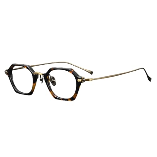 Lunettes titane et acétate écaille bronze de haute manufacture pour initiés