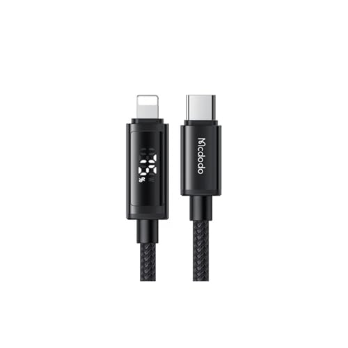 Image of mcdodo 1.2M USB C to USB C Cable 90 Degree Right Angle Type-C Charging Cable with LED Indicator Light Compatible with iPhone 17 16 15 Series, Galaxy S25 S24 S23 Series, iPad, MacBook, Etc.