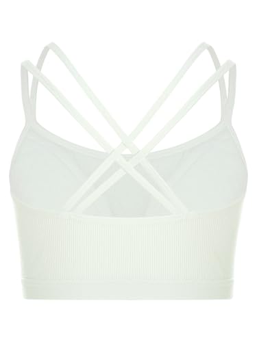 Kids Girls Ribbed Camisole Vest Puberty Underwear Wireless Training Bra for Gymnastics Dance2