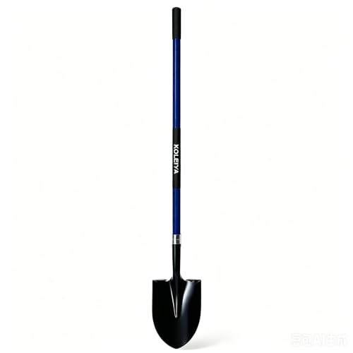KOLEIYA Shovel Shovels for Digging Heavy Duty with Fiberglass Handle Spade Shovel for Gardening Trenching Planting Transferring 57 inches Blue
