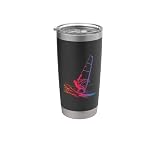 Planche à voile vintage Windsurfing Windsurfer Sailboard Gobelet isotherme en acier inoxydable double paroi
