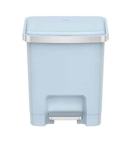 Image of Obsessions EKO 15L Plastic Step Bin with Pedal, Waste Storage Trash Can Ideal for Home, Kitchen and Office, Blue