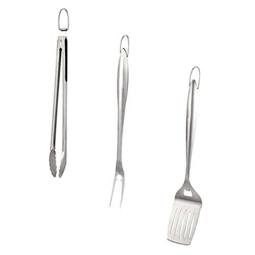 Set de utensilios para parrilla en acero inoxidable miniatura 1