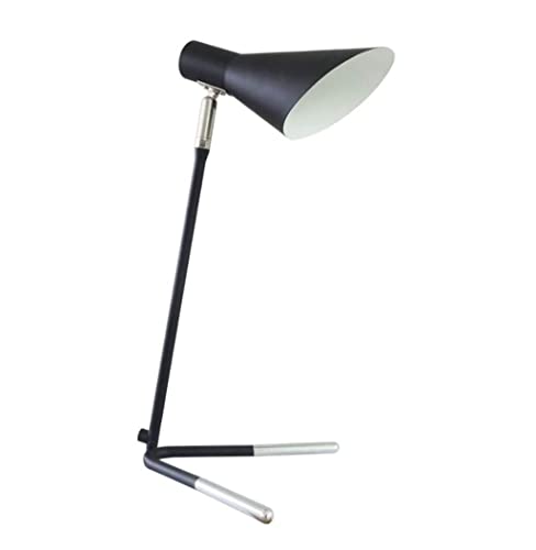 JYARZ Lampara Escritorio para Oficina Lámpara De Escritorio Hierro Creativa Mesa Protección Ocular LED, Lámparas Dormitorio Estudio Trabajo Moderno Flexo Escritorio(Black)