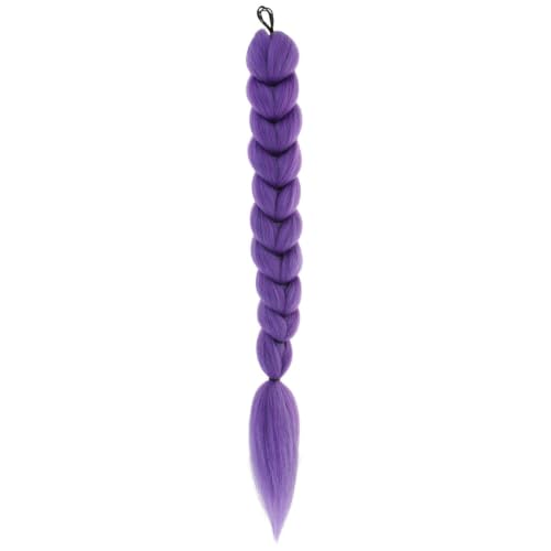 Image of 24 inch Purple Braid Ponytail Hair Long Purple Braid Hair Daily Party Halloween Synthetic Wigs