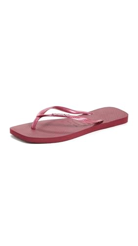 Image of Havaianas womens Slim Square Logo Metallic Flip-flop