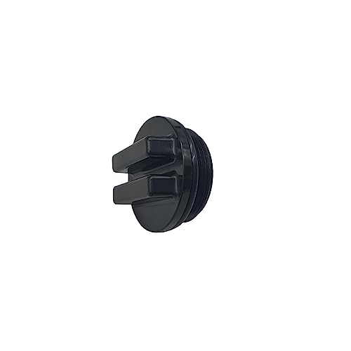 Hayward SP1022CBLK Bouchon de vidange de Piscine en béton Noir 3,8 cm MIP avec Joint torique
