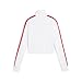 PUMA Women's Archive T7 Slim Cropped Track Jacket, White-For All Time Red AH25, Medium