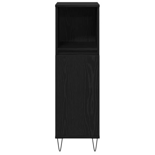 Armario auxiliar de madera de 30x30x100 cm con patas de metal 8