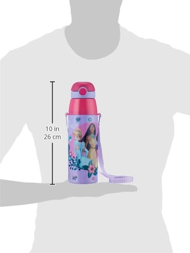Image of CELLO Kidzbee Series Orb 600 Inner Steel Insulated Water Bottle, 500ml, Purple | 3D Touch & Feel Dream Weavers Design | Leakproof Flip Top Spout, Easy to Carry | Cold Water Bottle for Kids School