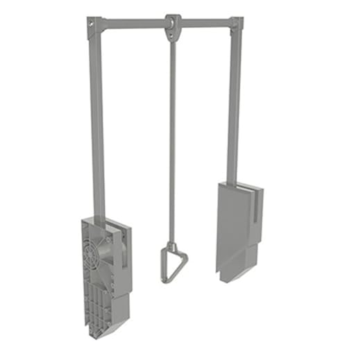 Barre de levage pour penderie télescopique gris | Accéder facilement aux vêtements en hauteur