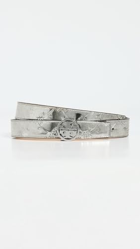 Tory Burch Women's 1" Miller Floral Embossed Metallic Belt2