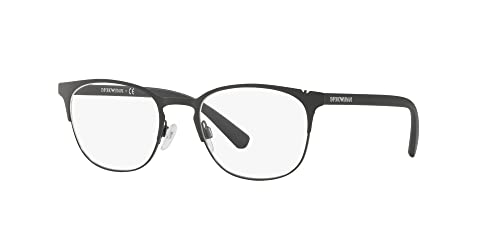 Óculos de Grau Emporio Armani EA1059 3001 Preto Fosco Lentes Tam 53