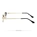 HPIRME Trendy Retro Rhombic Glasses Punk Gold Metal Frame Driving Fashion Glasses(one size/C4 Gold Coffee)