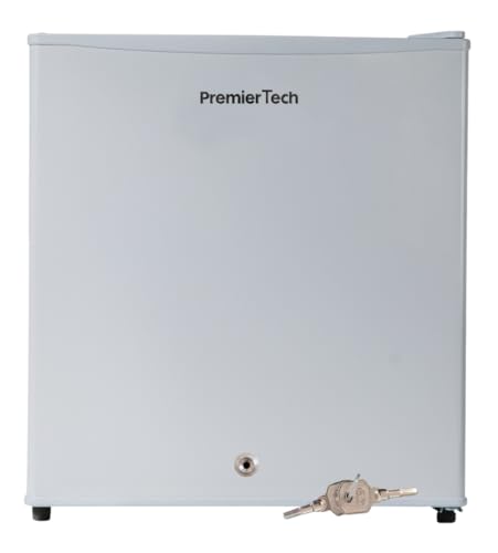 PremierTech Mini Frigo, 45 Litri, Con Chiave, Frigorifero Hotel, Ufficio, Casa, Risparmio Energetico, Porta reversibile, Compatto, Libera Installazione, Con Serratura, Bianco, PT-F47K