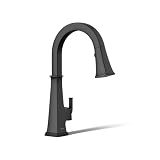 Kohler 23832-BL Riff Touchless Kitchen Sink Faucet, Kitchen Faucet with Pull Down Sprayer, Touchless Faucet for Kitchen Sink, Matte Black