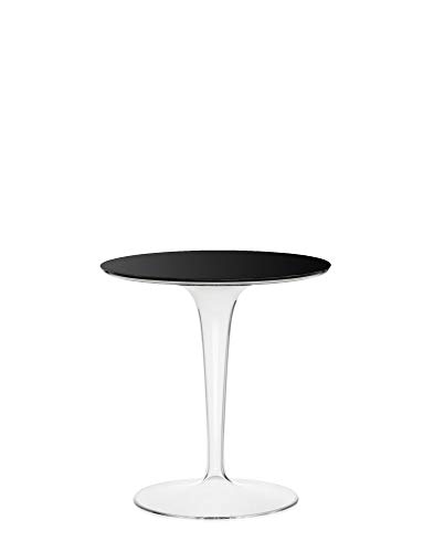 Kartell Tip Top Tavolino, PMMA, Nero (Nero/Trasparente), 48 x 50 x 48 cm